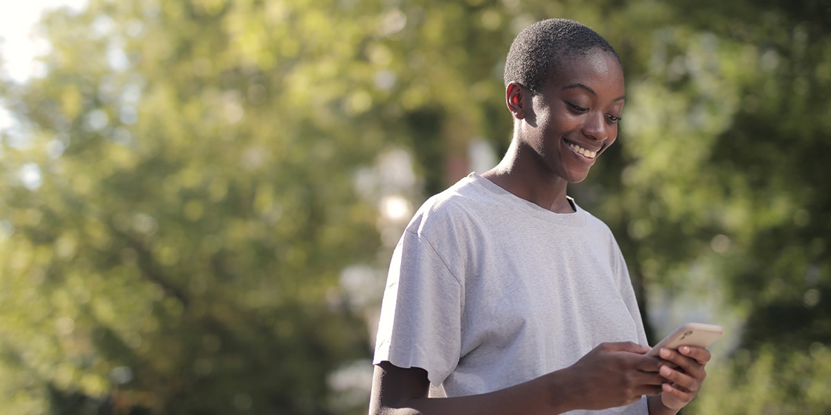 Person using phone