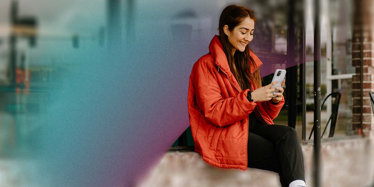 Woman using phone